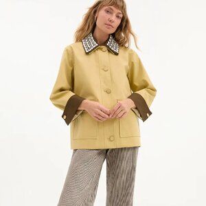 Veronica Beard  Arlen Dickey Cotton Coat in Flax